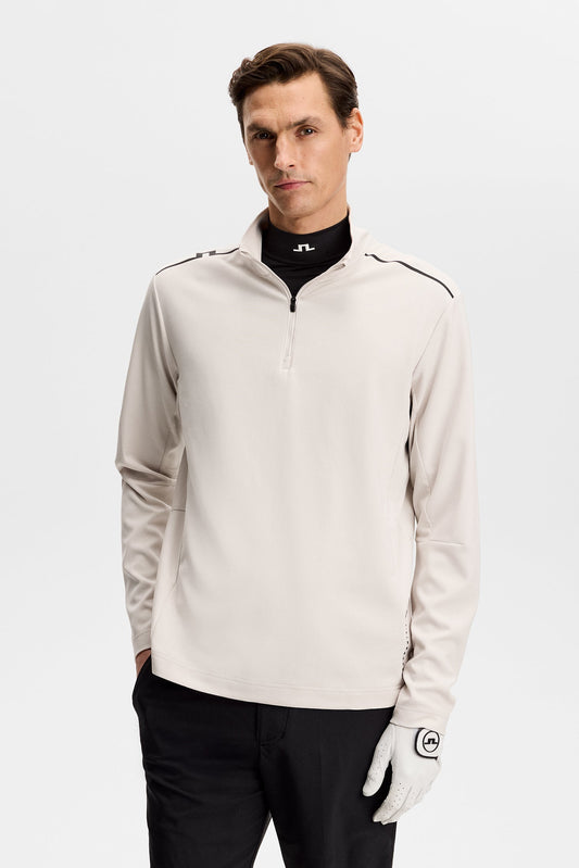 Leon Quarter Zip Mid Layer / Moonbeam
