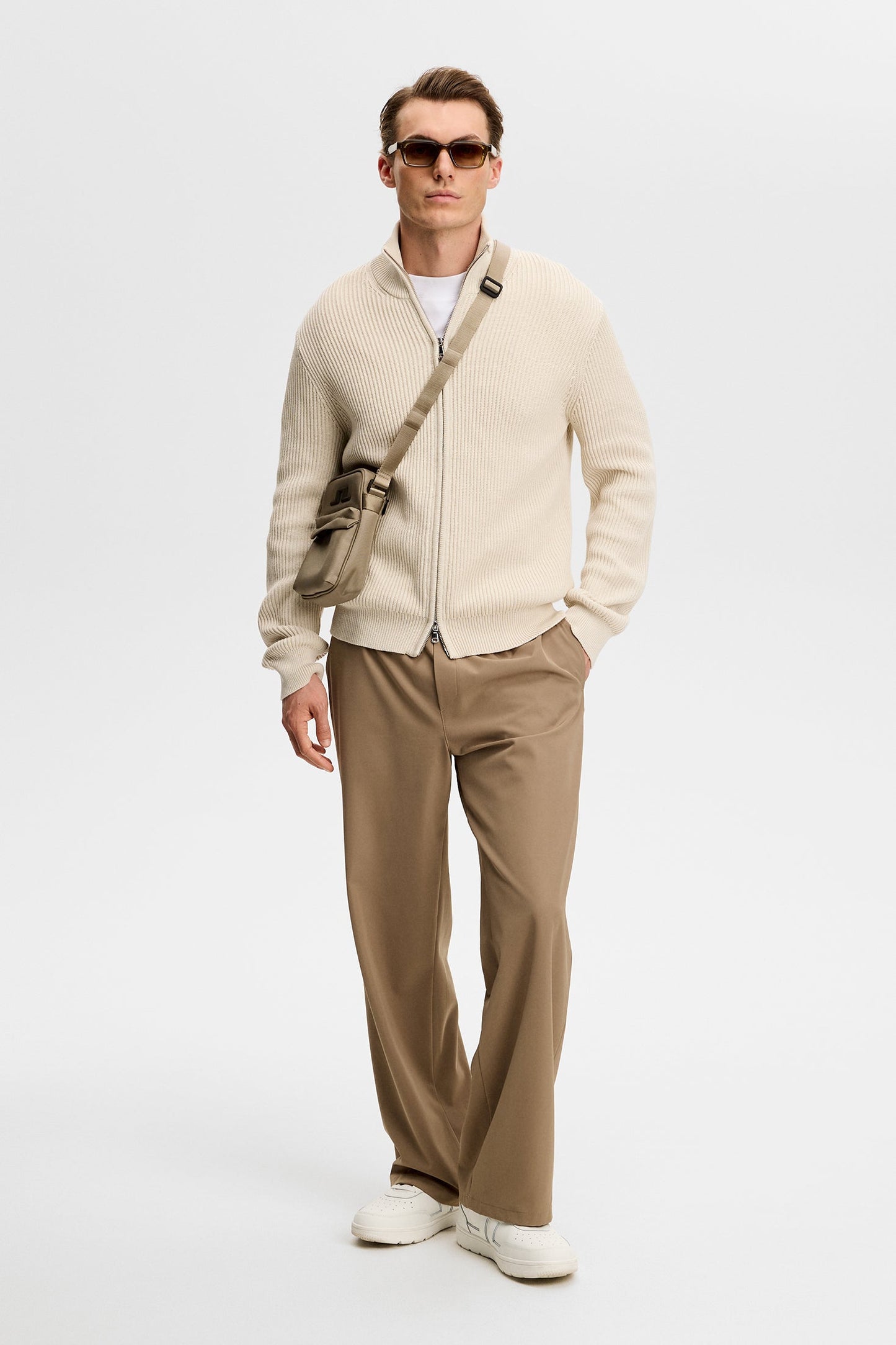 Alexis Full-Zip Cardigan / Moonbeam