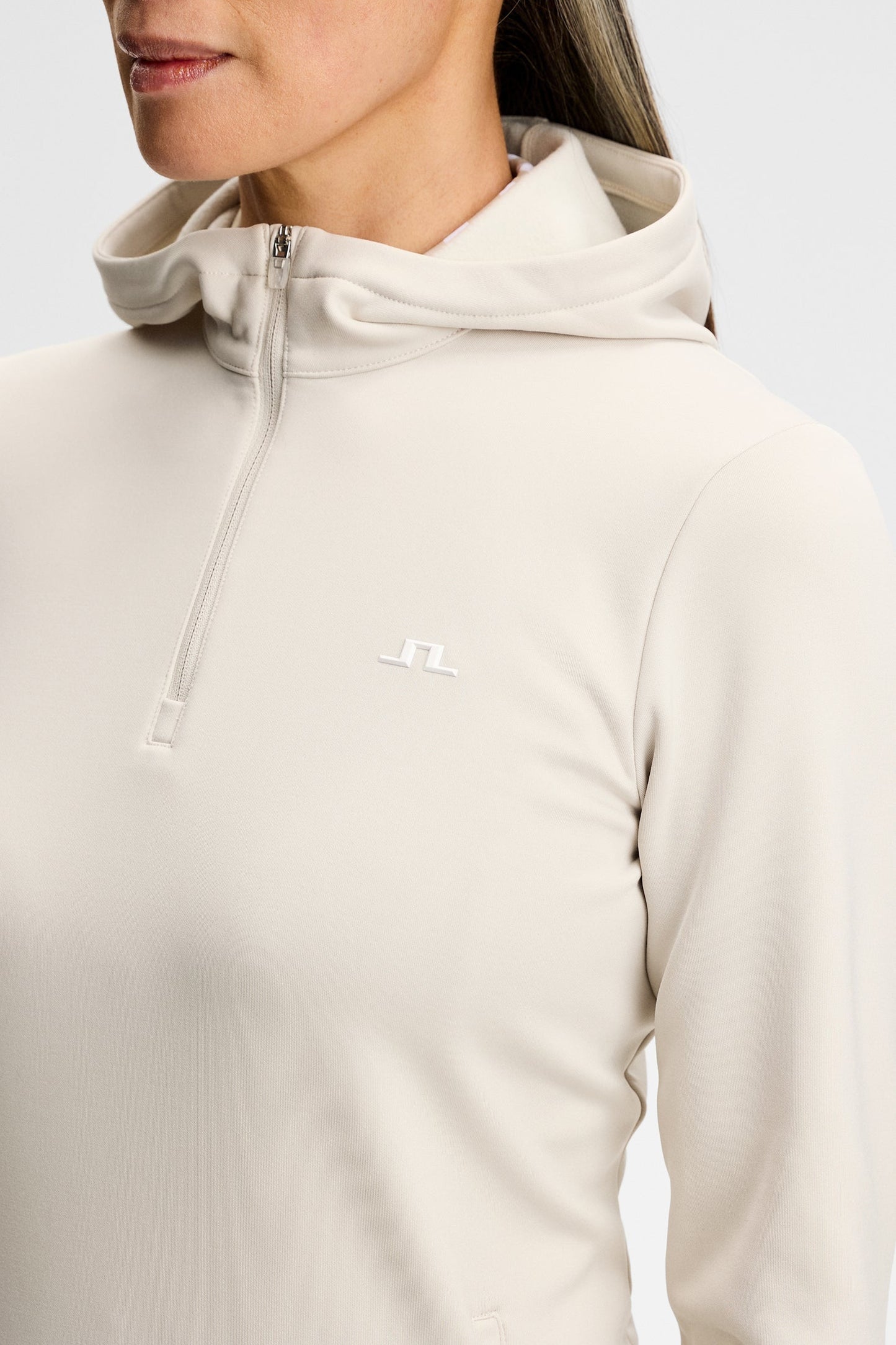 Aerielle Quarter Zip Hoodie / Moonbeam