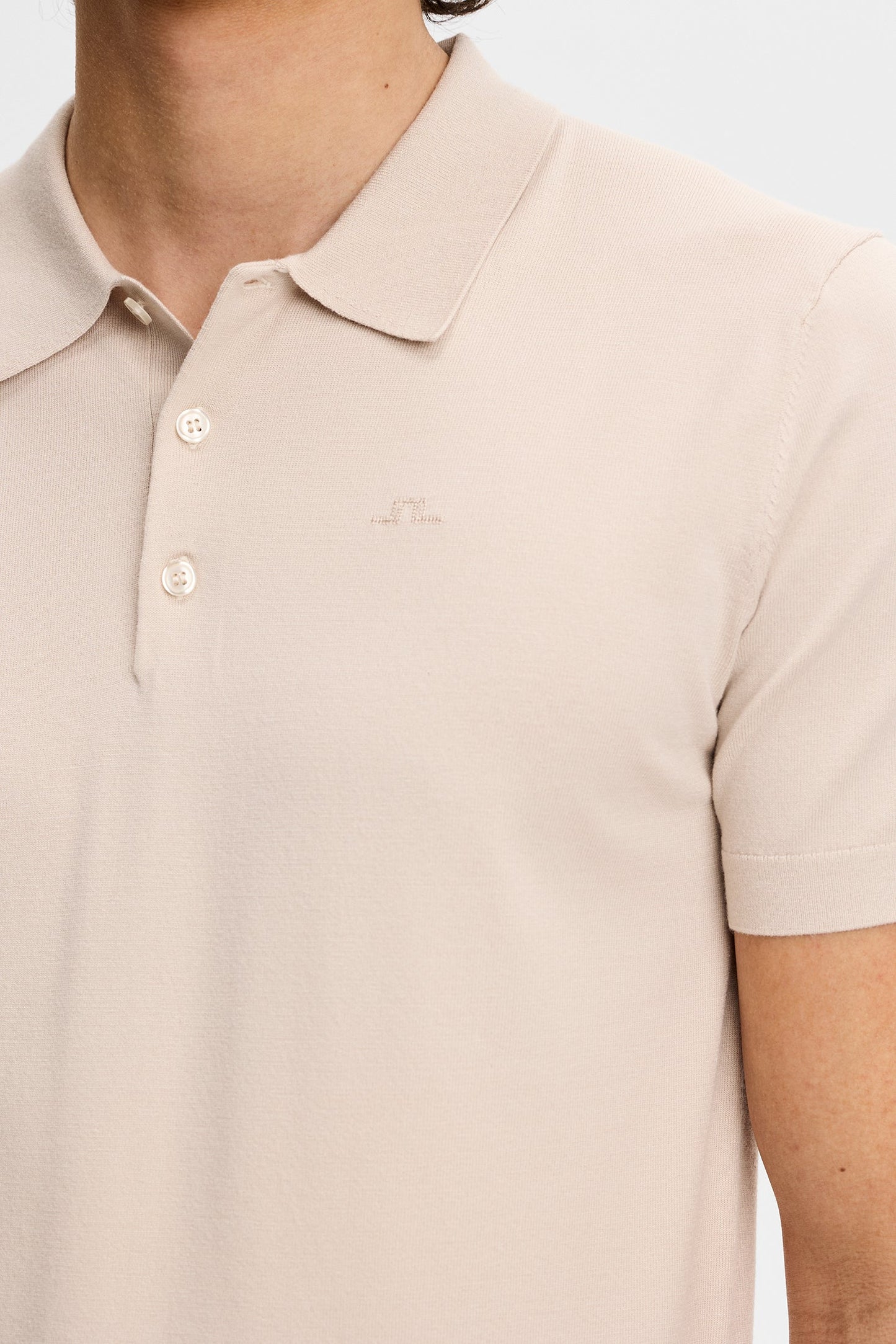 Ridge Strick-Polo / Moonbeam
