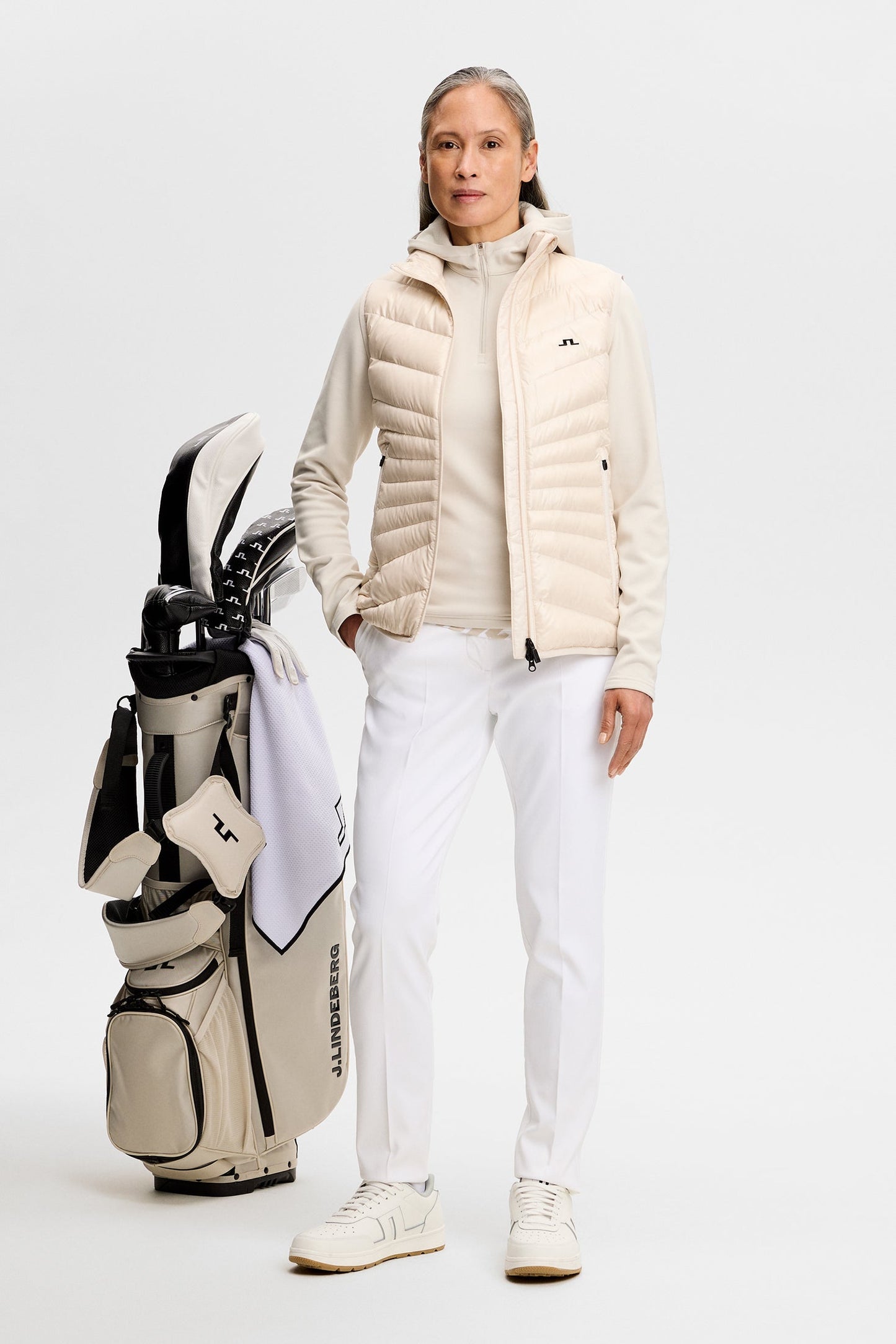 Aerielle Quarter Zip Hoodie / Moonbeam