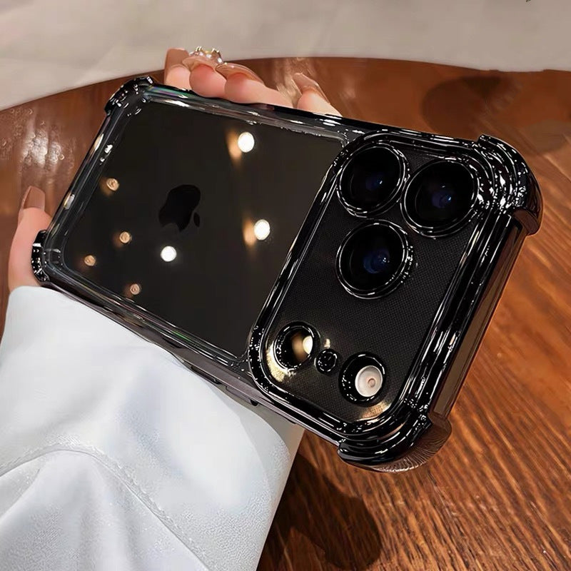 Airbag Stoßfest Galvanisierte Transparente Handyhülle für iPhone 14 15 16 17