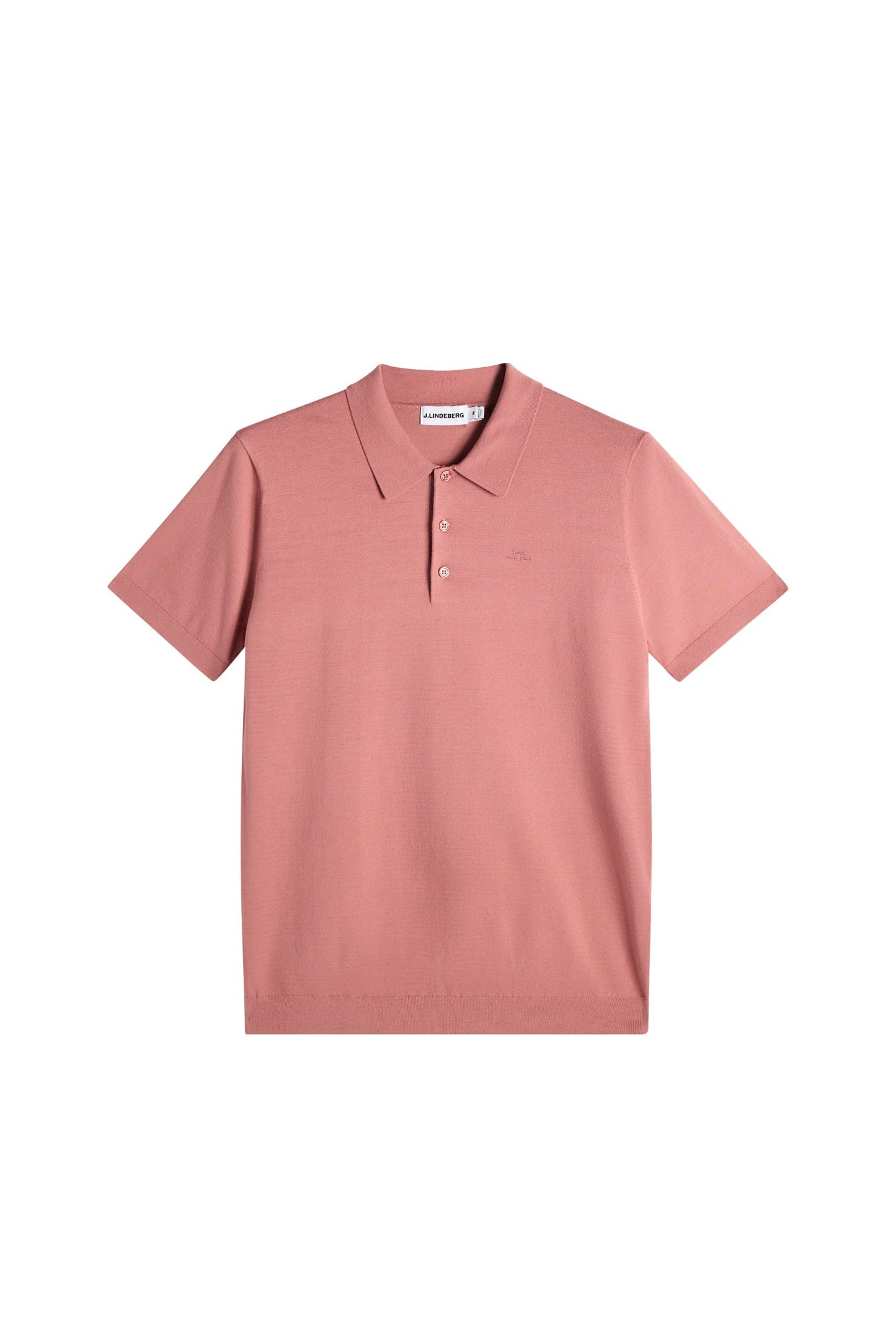 Polohemd mit Rippenstrickmuster / Verwelkte Rose