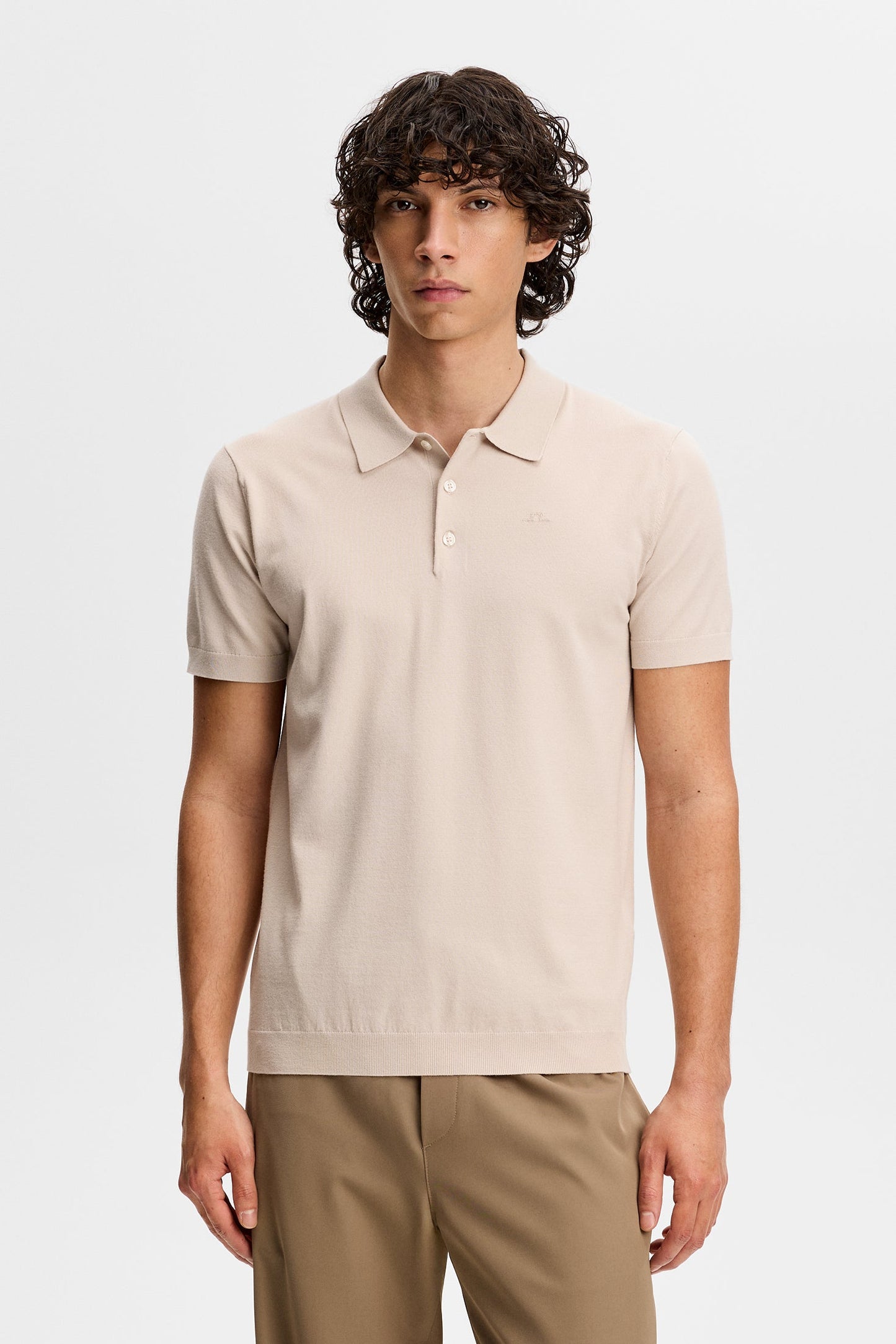 Ridge Strick-Polo / Moonbeam