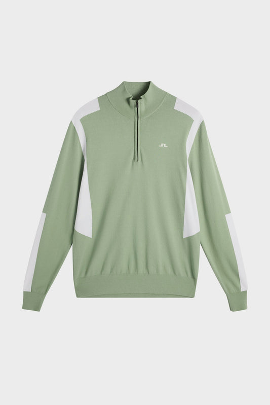 Kendrick Strickpullover mit Reißverschluss / Hedge Green